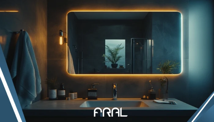 آینه هوشمند با دو حالت نورپردازی گرم و سرد